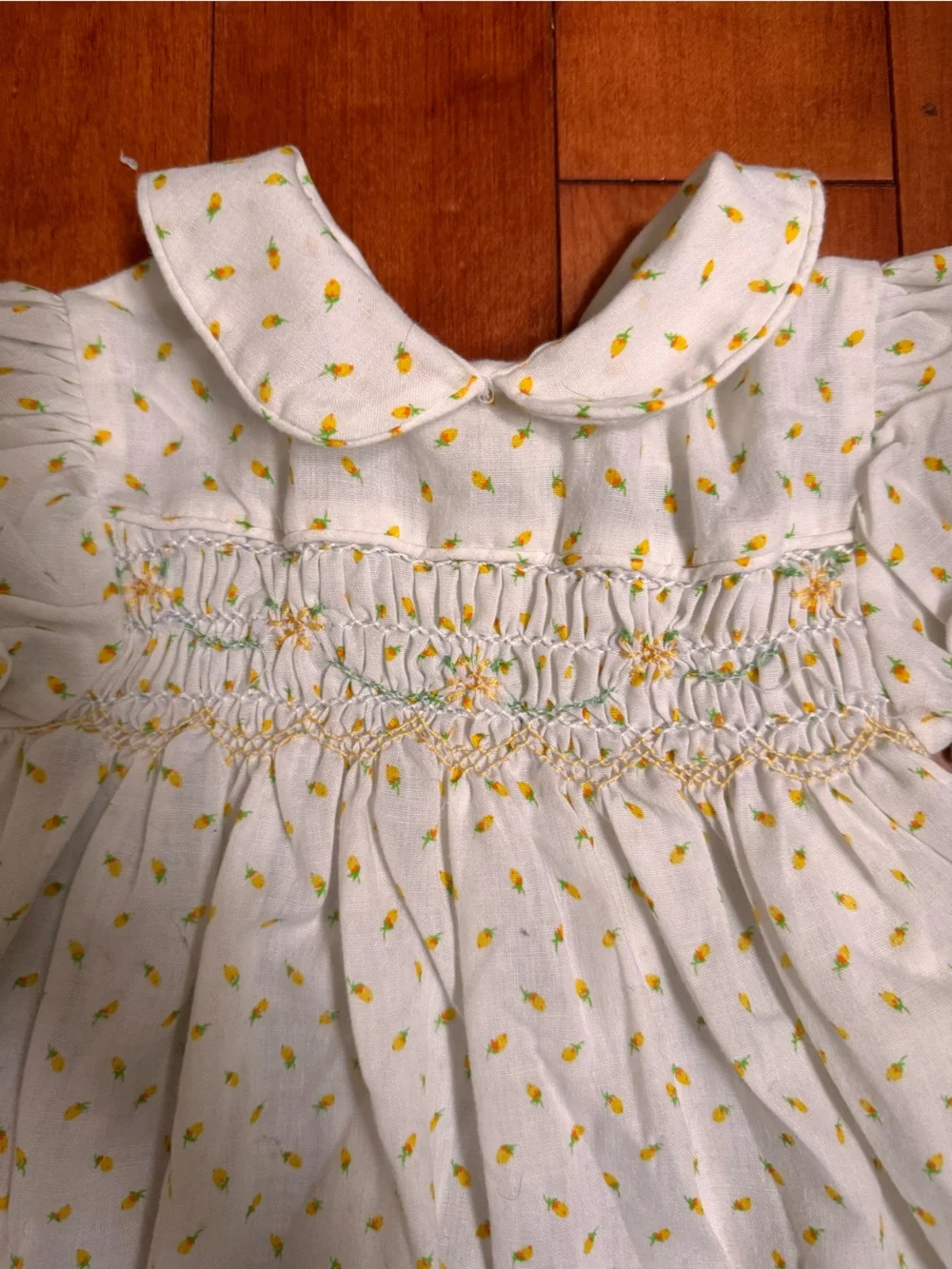 Vintage hand smocked baby dress